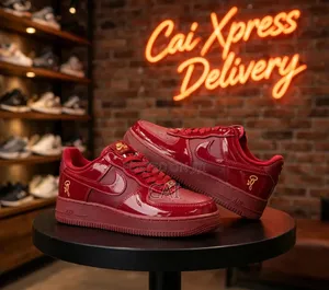 Nike Air Force 1 All Red Patent Sneakers