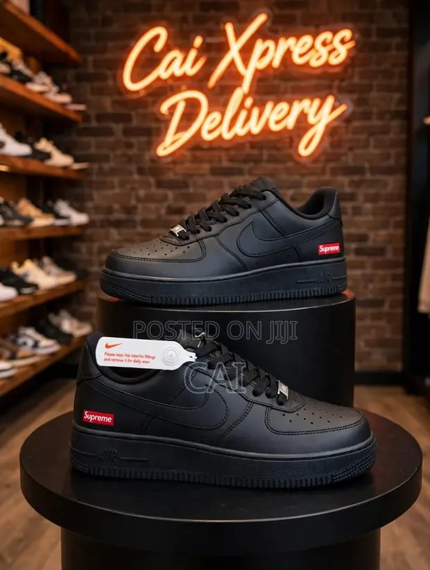 Nike Air Force 1 Low x Supreme 'Box Logo - Black' - 1