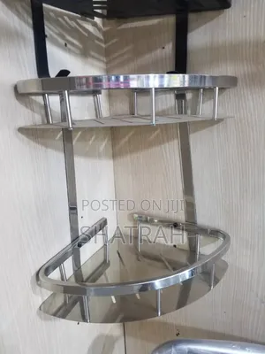 Bathroom Corner Shelf - Silver