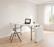 Foldable Reading Table and Chair Set (White) - 1