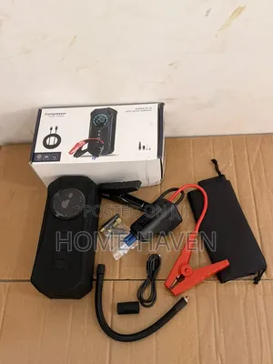 4-in-1 Portable Car Jump Starter & Air Compressor