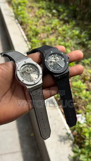 Hublot Mechanical Watches for Men - Genuine Leather