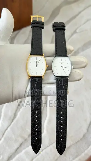 Longines Black Leather Watch for Ladies