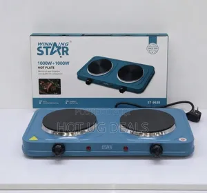 Winning Star 1000W+1000W Double Electric Hot Plate Cooker - Blue