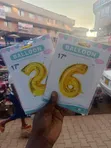 17-Inch Gold Foil Number Balloon - 2