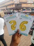 17-Inch Gold Foil Number Balloon - 3