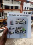 5-Piece Black Metal Corner Shower Caddy Set - 3