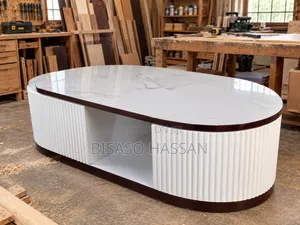 Coffee Table - White Oval