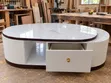 Coffee Table - White Oval - 2