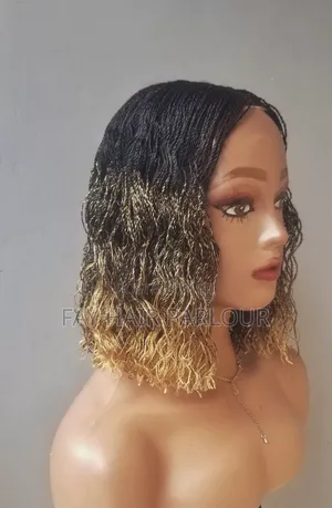 Curly Gold and Black Wig