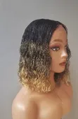 Curly Gold and Black Wig - 1