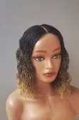 Curly Gold and Black Wig - 2
