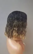 Curly Gold and Black Wig - 3