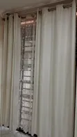 Brownish Cotton Window Curtains - Used - 3