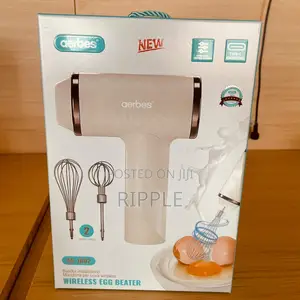 Aerbes Rechargeable Electric Hand Mixer - 3 Speed, Pink