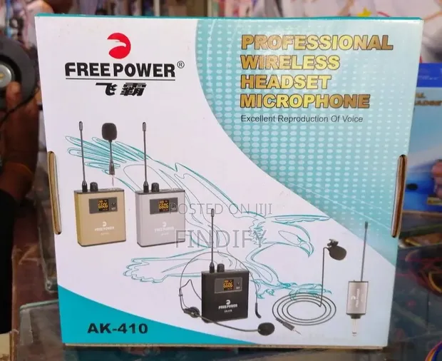 Wireless Headset Microphone/Lavalier Mic with Transmitter - 1