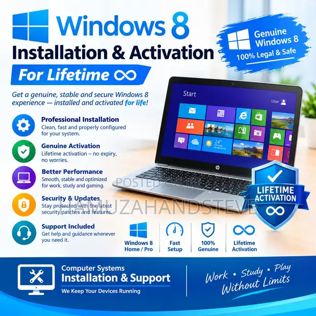 Permanent Windows 8/8.1 Activation & Installation Service - 1