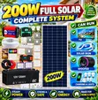 200W Complete Solar System with 500W Inverter - 2 Year Warranty - 3
