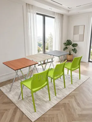 Wooden Foldable Reading Table and Chair Set
