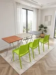 Wooden Foldable Reading Table and Chair Set - 1
