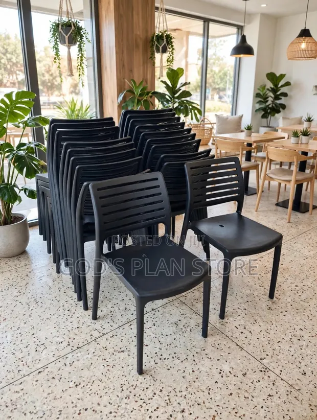 Brand New Light Zebra Back Plastic Chairs - 1