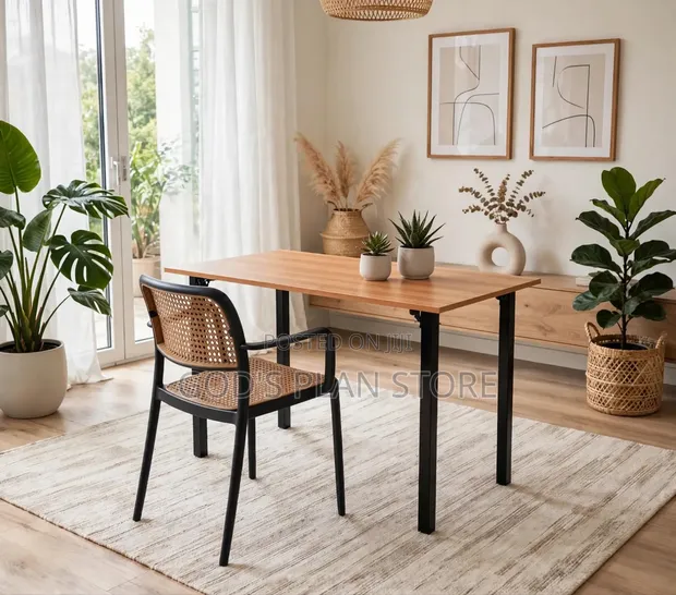 Foldable Wooden Reading Table and Chair Set - 1