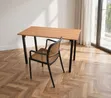 Foldable Wooden Reading Table and Chair Set - 2