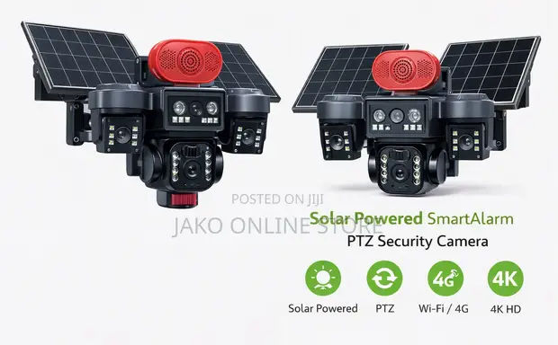 V380 Pro 3-Lens Solar Camera 4G SIM - 1