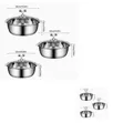 Stainless Steel Hot Pot with Glass Lid - 1