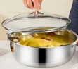 Stainless Steel Hot Pot with Glass Lid - 2