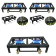 Portable Cast Iron Double-Burner Gas Stove - 2