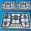 Brand New 5-Burner Built-in Gas Cooker - 1