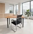 Black Mesh Office Chair and 120cm Office Desk - 1