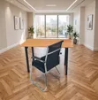 Black Mesh Office Chair and 120cm Office Desk - 2