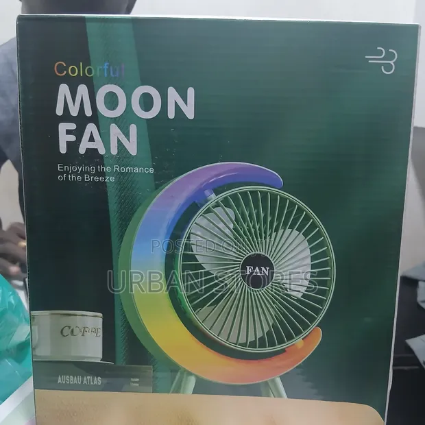 Portable Desktop Fan with RGB Lighting - 1