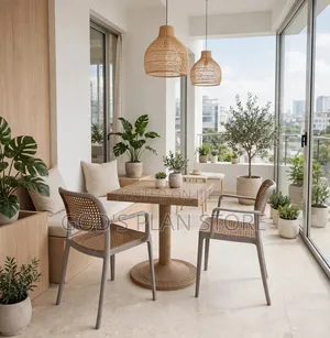 2-Seater Rattan Bistro Table and Chairs