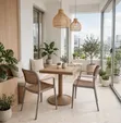 2-Seater Rattan Bistro Table and Chairs - 1