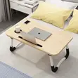 Portable Folding Laptop Table with Cup Holder - 2