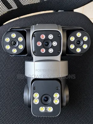 Triple Lens Solar Powered Security Camera