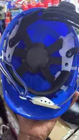 Heavy Duty Blue Safety Helmet with Reflective Strips - 2