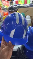 Heavy Duty Blue Safety Helmet with Reflective Strips - 3