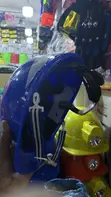 Heavy Duty Blue Safety Helmet with Reflective Strips - 4