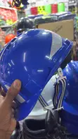 Heavy Duty Blue Safety Helmet with Reflective Strips - 5