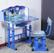 Kids' Height Adjustable Study Table and Chair Set - Blue Minions - 2
