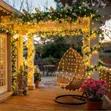 Outdoor String Lights - 100m, Warm White LEDs - 4