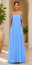 Elegant Pom-Pom Maxi Dress - Lygia & Nanny - 2
