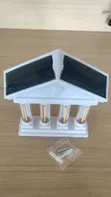 Solar Motion Sensor Wall Light - 4 Pillar Warm White LED - 2