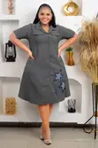 Gant Women's Embroidered Star Shirt Dress - 1
