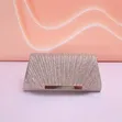 Women's Rose Gold Evening Clutch Bag - 1