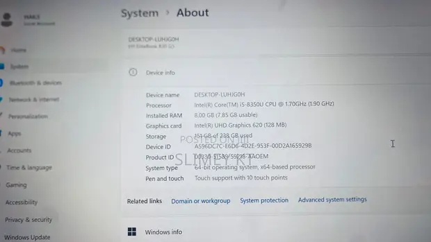 HP EliteBook 830 G5 Laptop - 8GB RAM, 256GB SSD - 1